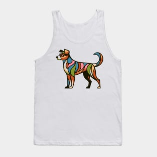 Pop art dog illustration. cubism illustration of a dog Tank Top